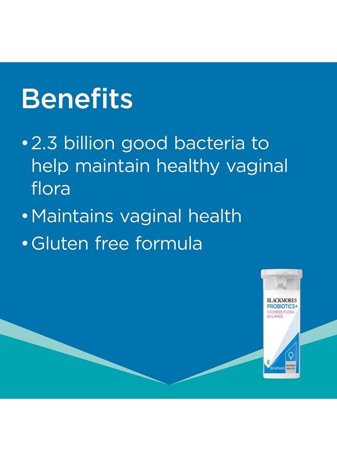 Blackmores - Probiotics+ Womens Flora Balance 30 Capsules - Image 1