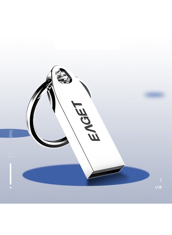 محرك ذاكرة يوب USB لعلامة إيجيت Eaget النوع U3 بحلقة مفتاح يوب USB 2.0 تخزين سريع حجم مضغوط - Image 3