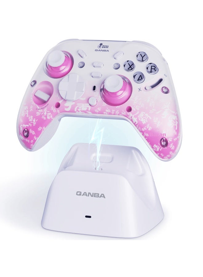 Qanba Phantom Smart Wireless Gamepad Pink Switchable Triggers Compatible With Ns Pc Steam Bluetooth Mobile Tv Switch 2 Black Myth Silk Song - Image 3