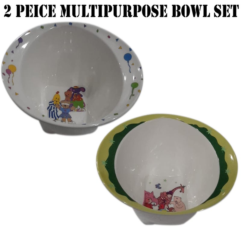 ZIDO (Pack of 2 Multipurpose Cartoon Design Bowls for Serving (Smile Joker and Jungle Safari). - Image 2