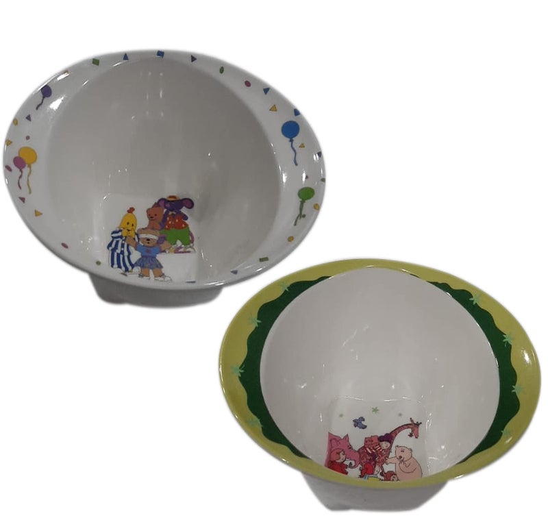 ZIDO (Pack of 2 Multipurpose Cartoon Design Bowls for Serving (Smile Joker and Jungle Safari). - Image 1