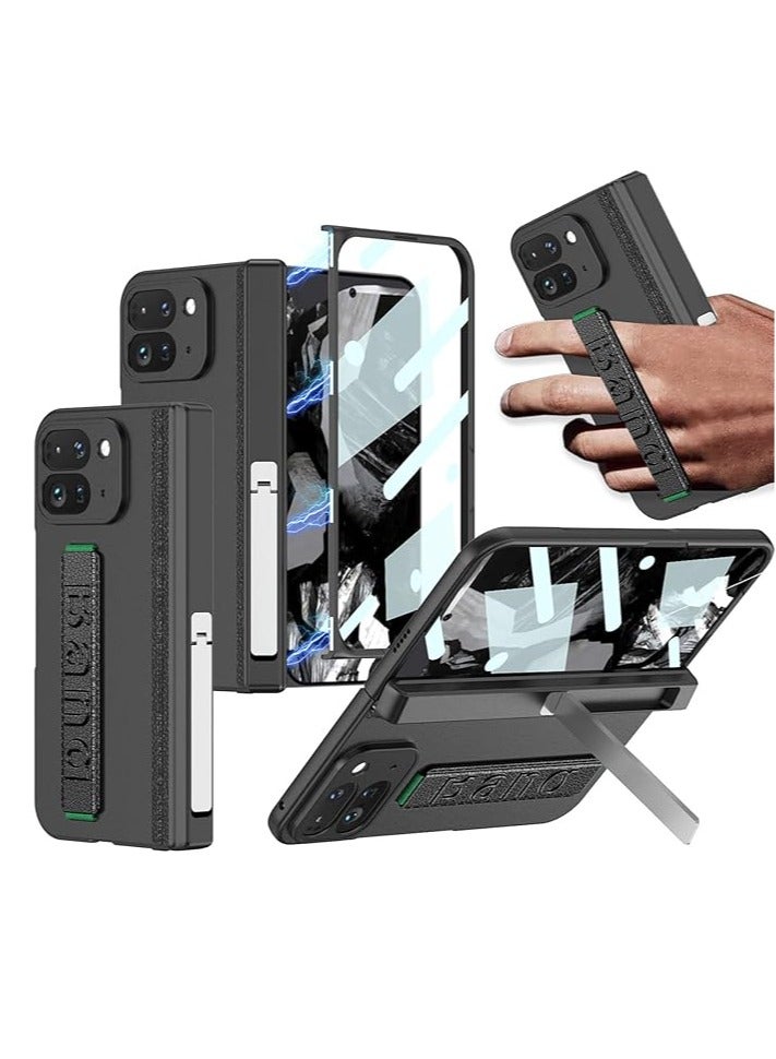 عام حافظة قابلة للطي لجهاز Google Pixel 9 Pro Fold مع حزام وواقي شاشة، حافظة شاملة بمفصلة مغناطيسية لجهاز Google Pixel 9 Pro Fold مع قاعدة. - Image 1