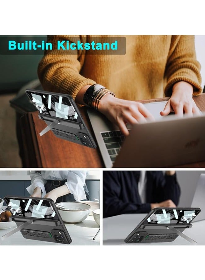 عام حافظة قابلة للطي لجهاز Google Pixel 9 Pro Fold مع حزام وواقي شاشة، حافظة شاملة بمفصلة مغناطيسية لجهاز Google Pixel 9 Pro Fold مع قاعدة. - Image 5