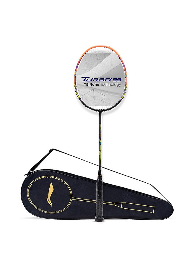 Li-Ning مضرب توربو 99 من ألياف الكربون مع غطاء كامل مجاني، 84 جرام - Image 1