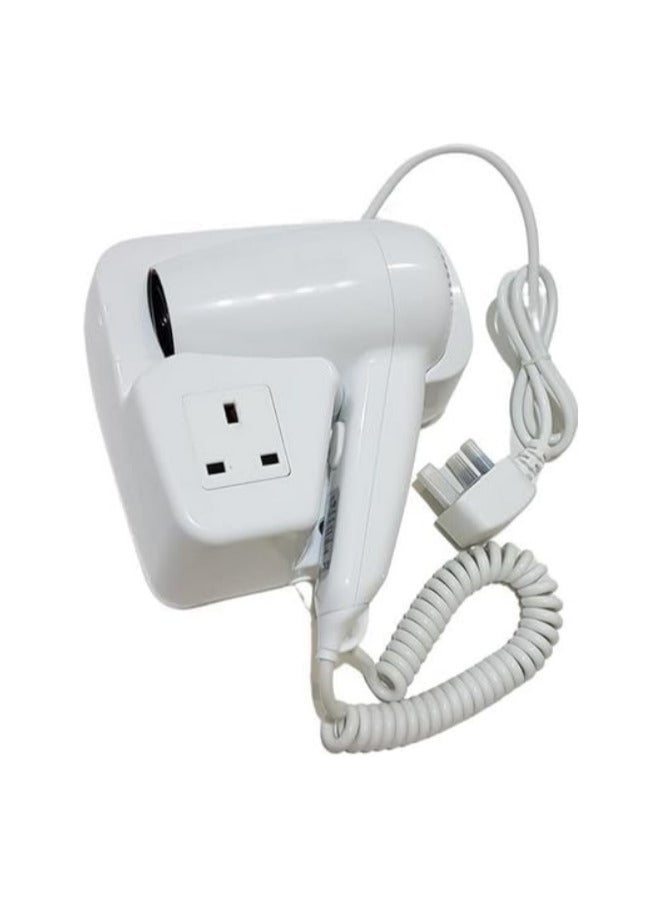 مجفف شعر فندقي احترافي بقوة 1300 واط مع مخرج طاقة ثلاثي