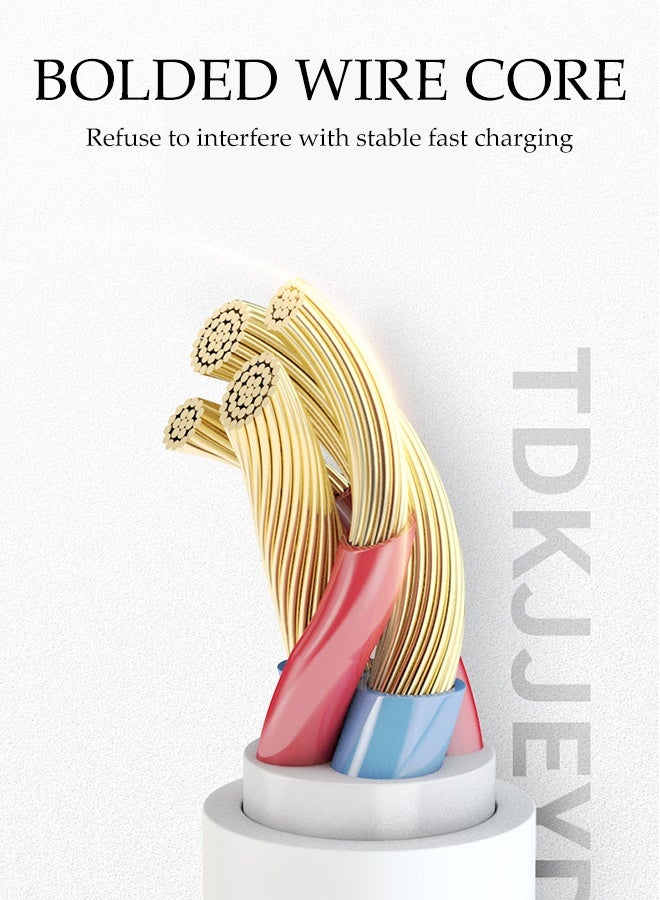DUNISO 27W USB-C To Lightning Cable Premium Nylon Braided iPhone Charger Cable PD Fast Charging Durable Cable 2A Zinc Alloy Anti-Bending Anti-Fracture for iPhone 14/13/12/14 Pro Max/12 Mini/11/11PRO/XS/Max/XR/X/8Plus/iPad - Image 4