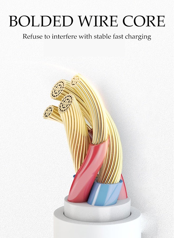 DUNISO 27W Data Cable USB-C To Lightning Charger Cable Premium Nylon Braided iPhone Charger Cable PD Fast Charging Durable Cable 2A Zinc Alloy Anti-Bending Anti-Fracture for iPhone 14/13/12/14 Pro Max/12 Mini/11/11PRO/XS/Max/XR/X/8Plus/iPad - Image 4