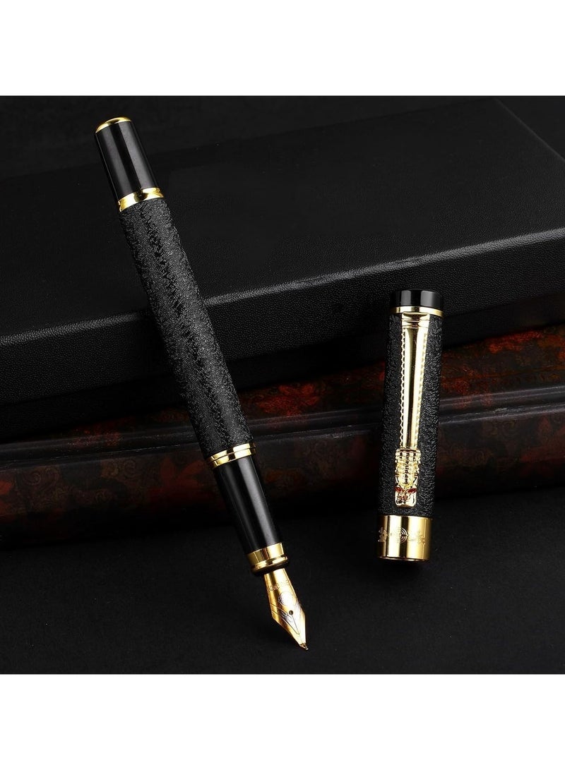 Luxury Fountain Pen Set, Fancy Fountain Pen Set, with 3 Different Nibs, Iridium Extra Fine and Fine and Bent Nib Metal Fountain Pen Calligraphy Pen Gift for Business Journal, Suitable 2.6mm Ink Cartridges - Image 4