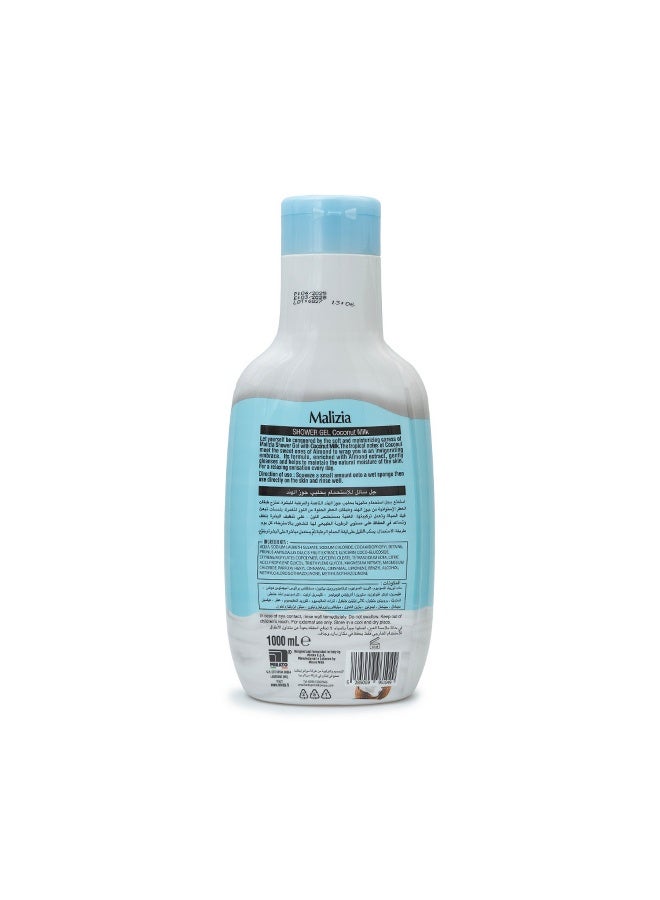 Malizia Unisex Body Shower Gel Coconut Milk 1L - Image 4