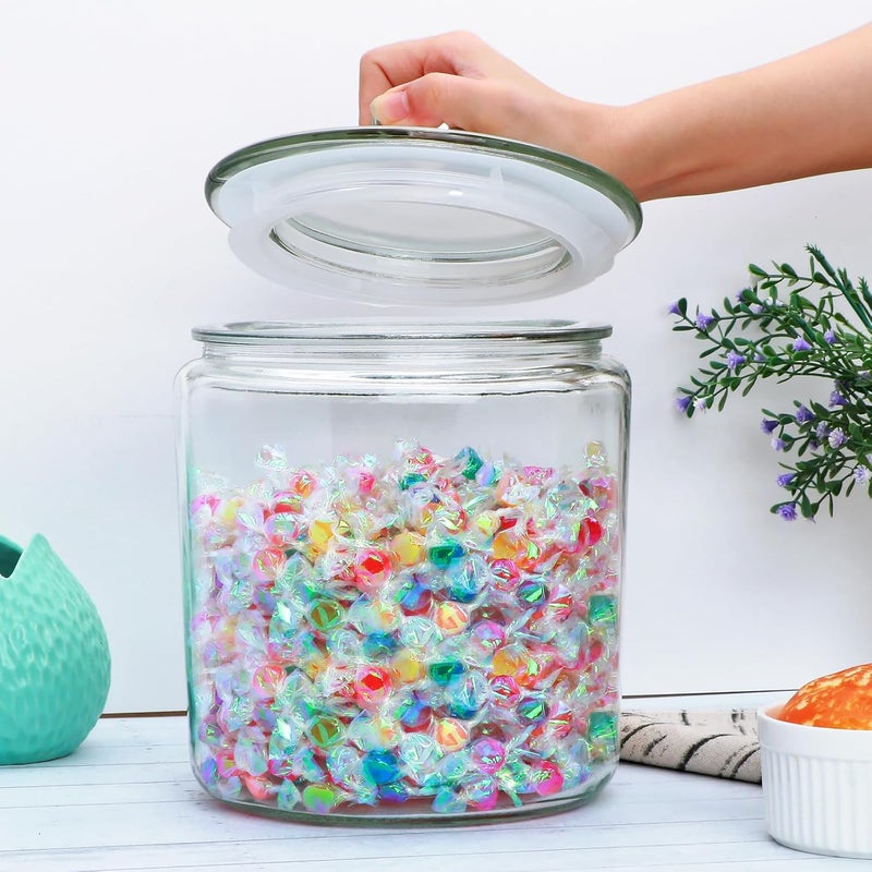 Maredash 1 Gallon Glass Canister, Cookie Jar & Candy Jar with Airtight Lid, Large Food Storage Container for Buffet, Coffee & Flour, Laundry Room Storage & Pantry - Image 4