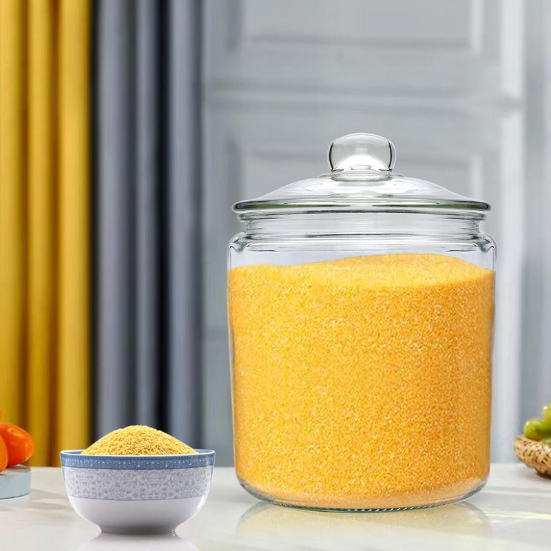 Maredash 1 Gallon Glass Canister, Cookie Jar & Candy Jar with Airtight Lid, Large Food Storage Container for Buffet, Coffee & Flour, Laundry Room Storage & Pantry - Image 5