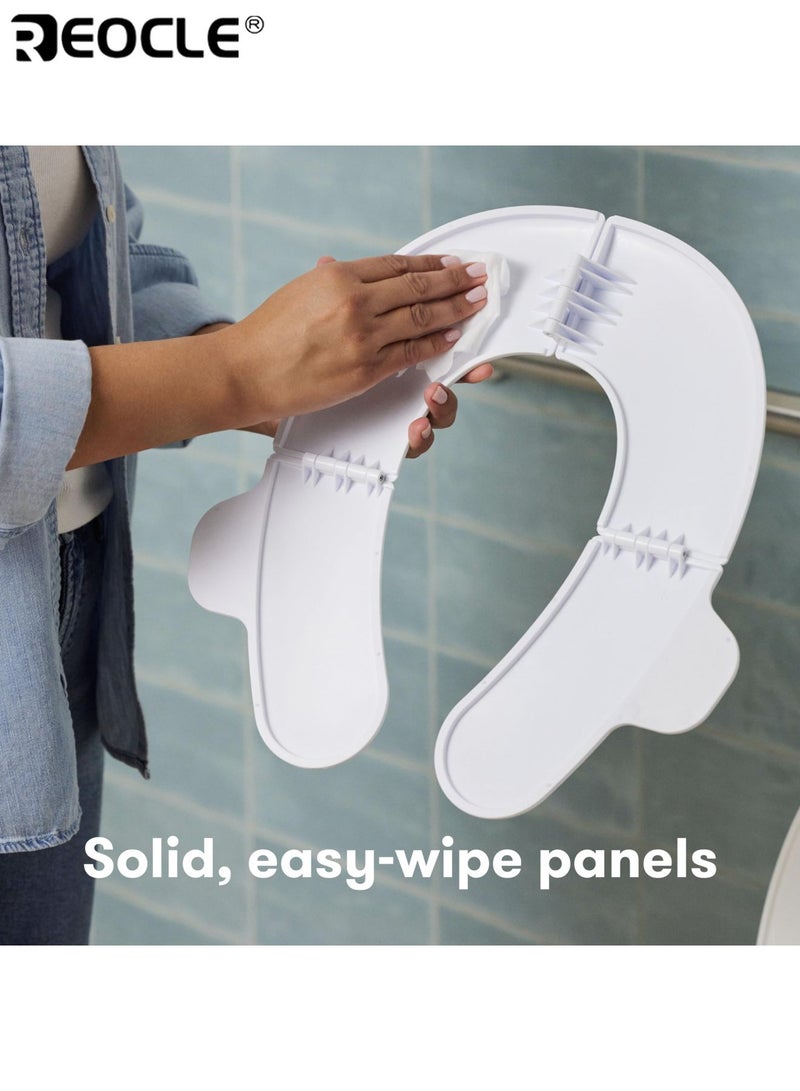 REOCLE Baby's Portable Potty Seat with Foldable Design and Non-Slip Base Travel Toilet Seat with Universal Fit for Toddler Training On The Go - Image 5