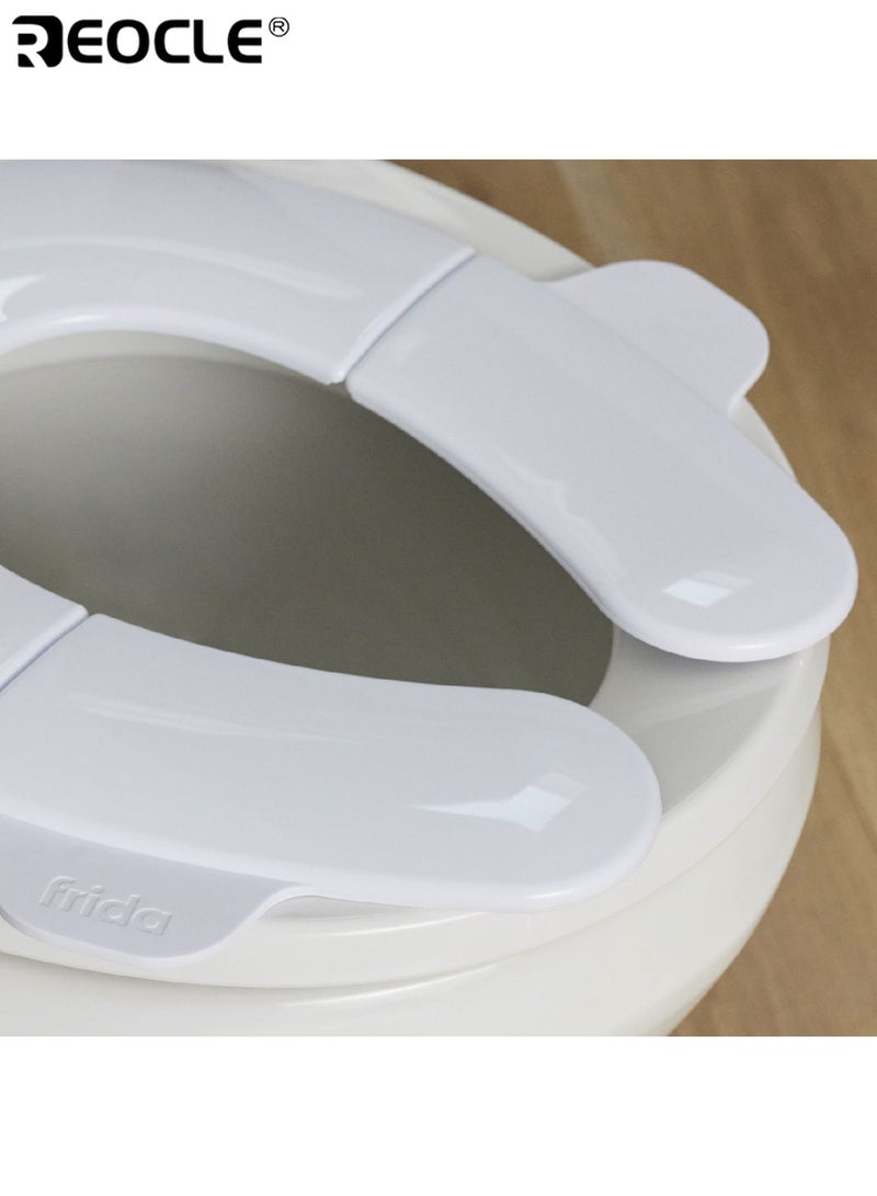 REOCLE Baby's Portable Potty Seat with Foldable Design and Non-Slip Base Travel Toilet Seat with Universal Fit for Toddler Training On The Go - Image 3