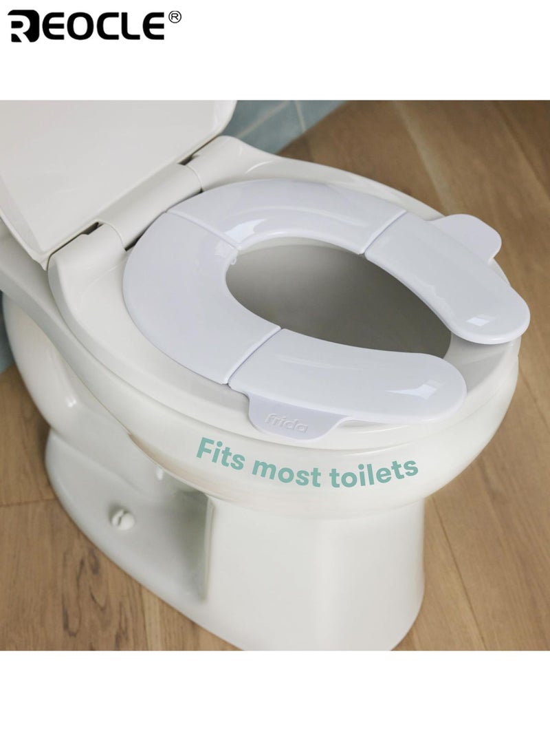 REOCLE Baby's Portable Potty Seat with Foldable Design and Non-Slip Base Travel Toilet Seat with Universal Fit for Toddler Training On The Go - Image 2