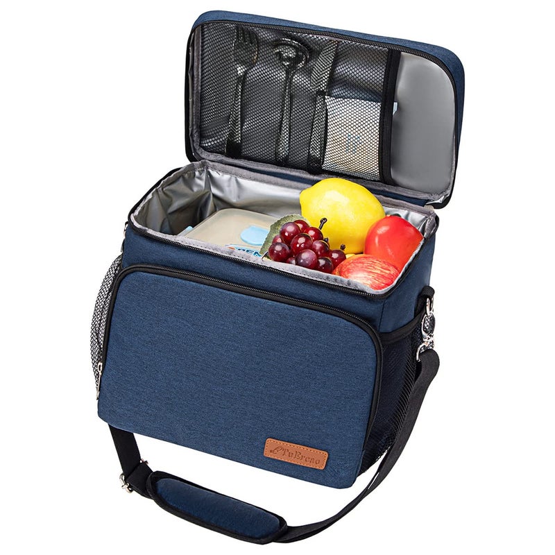 TuErCao Soft Cooler Bag Insulated Leakproof Portable Collapsible Small Ice Chest for Beach Picnic Camping Travel for Car Road Trips, Lunch Box Cooler for Men Work Hieleras para Trabajo, Blue - Image 1