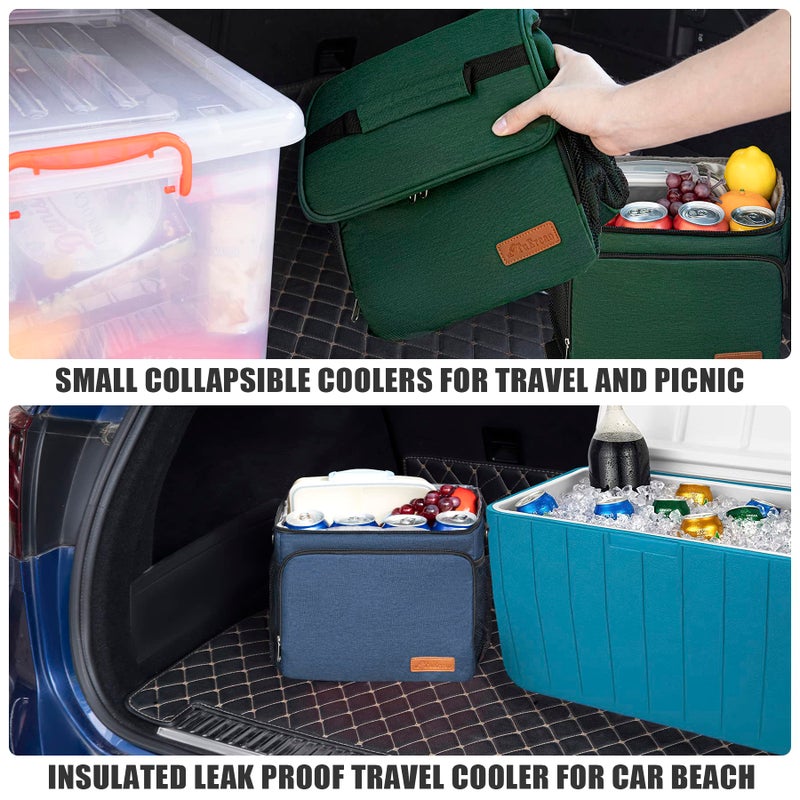 TuErCao Soft Cooler Bag Insulated Leakproof Portable Collapsible Small Ice Chest for Beach Picnic Camping Travel for Car Road Trips, Lunch Box Cooler for Men Work Hieleras para Trabajo, Blue - Image 4
