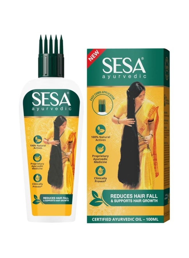 سيسا زيت سيسا (SESA) – زيت الشعر الأيورفيدي – برينجراج و17 عشبة نادرة - Image 1