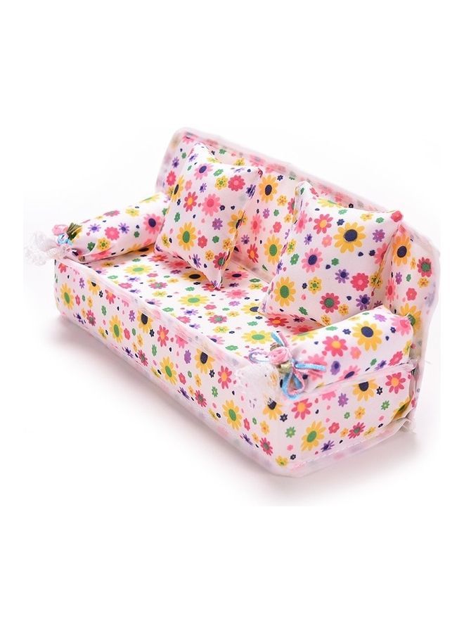 NIBEMINENT Miniature Sofa Cloth With Cushions 20x7x9cm - Image 3