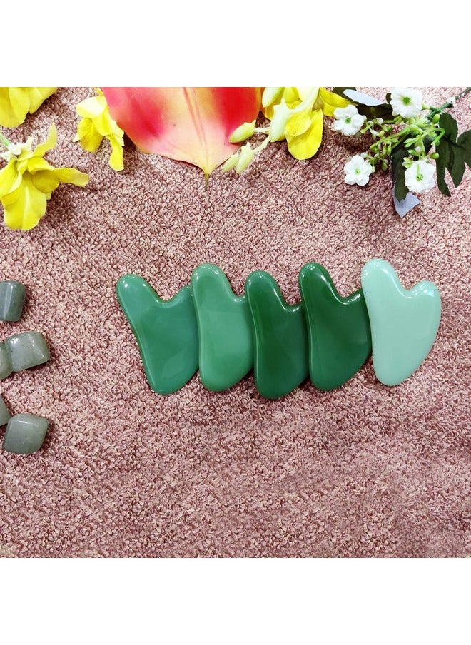 TechPro Gua Sha Facial Tool Natural Jade Stone Guasha Board For Spa Acupuncture Therapy Trigger Point Treatment Scraping Massage Tool Face Roller And Manual Massage Stone For Skin Care  - Image 5