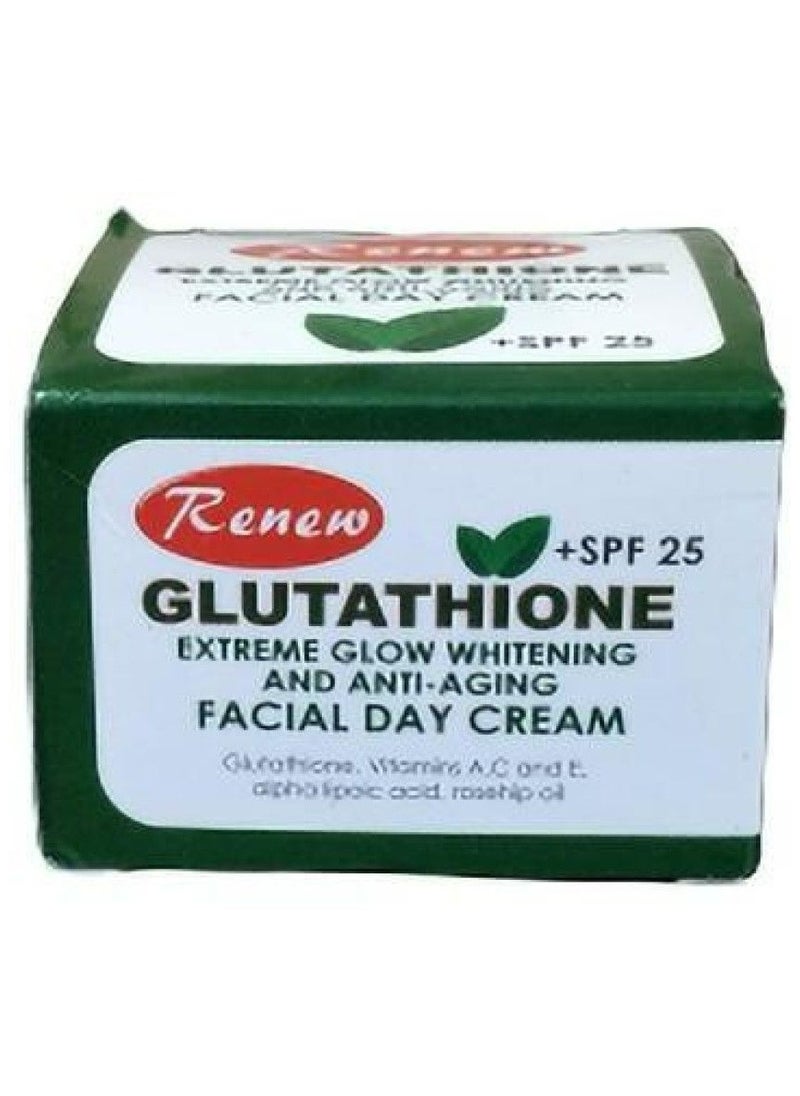 Renew Glutathione SPF+25 Extreme Glow Whitening And Anti-Aging Facial Cream 20g  - Image 2