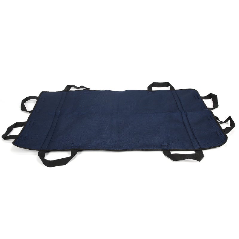 Patient Transfer Sheet 8 Hand Straps 360-Degree Protection - Breathable Mesh Absorbent Sponge Turning Pad for Bedridden Incontinence Patients - Image 2