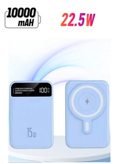 xinzhen PBP181 mini 10000mAh Wireless Power Bank, 22.5W Fast Charging with LED Display & Magnetic Feature Blue  - Image 1