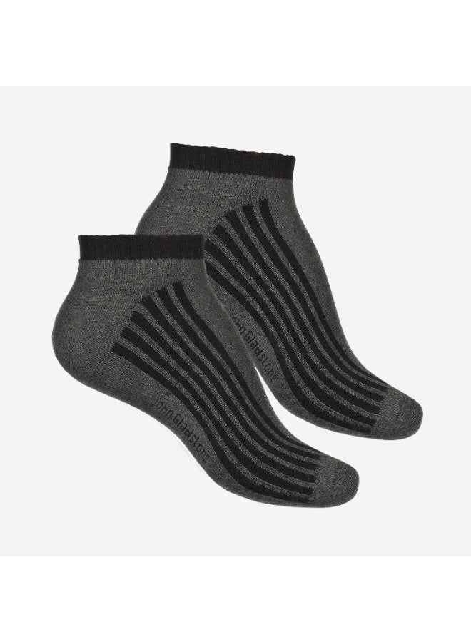 John Gladstone Men's White Assorted  Sneaker Socks – Pack of 3 Comfortable Low-Cut Everyday Socks - Image 2