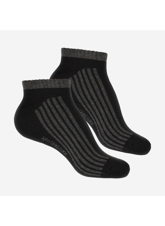 John Gladstone Men's White Assorted  Sneaker Socks – Pack of 3 Comfortable Low-Cut Everyday Socks - Image 4