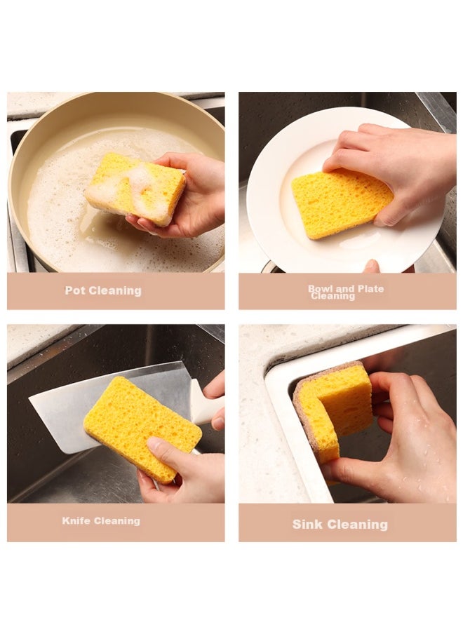 Bai Jie Baijie Dishwashing Cloth, Sponge, Magic Eraser, Double-sided Kitchen Dish Brush, Sisal Sponge Dish Scrubber, 5-pack  - Image 5