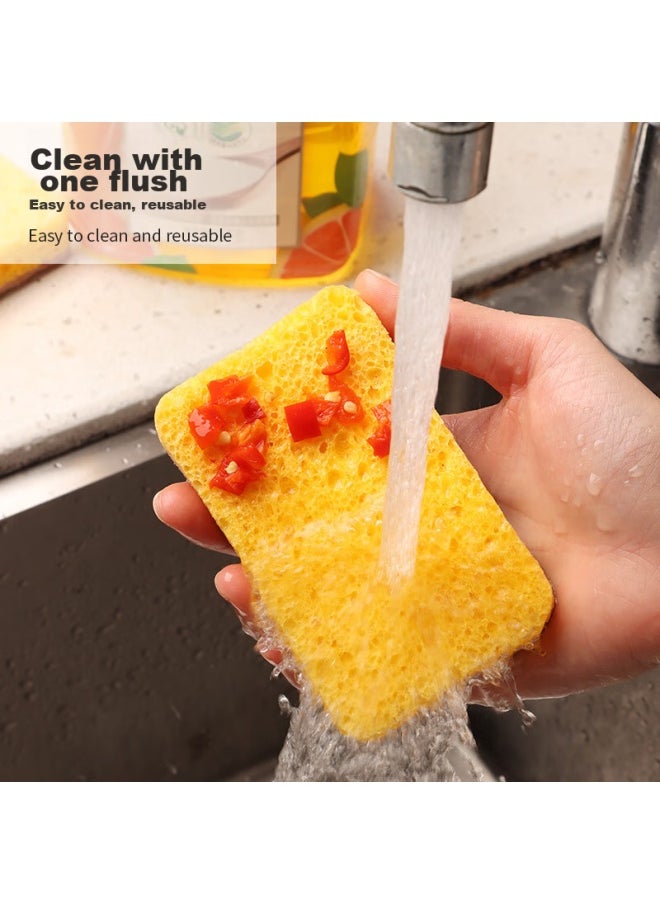 Bai Jie Baijie Dishwashing Cloth, Sponge, Magic Eraser, Double-sided Kitchen Dish Brush, Sisal Sponge Dish Scrubber, 5-pack  - Image 3