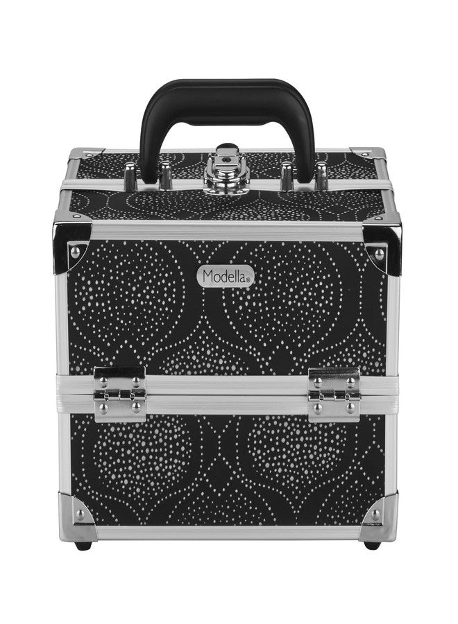 Conair Makeup Beauty Case, Cosmetic Case, with Expandable Shelves and Locking Latch, in Black Print, London SOHO New York for Conair - Image 1