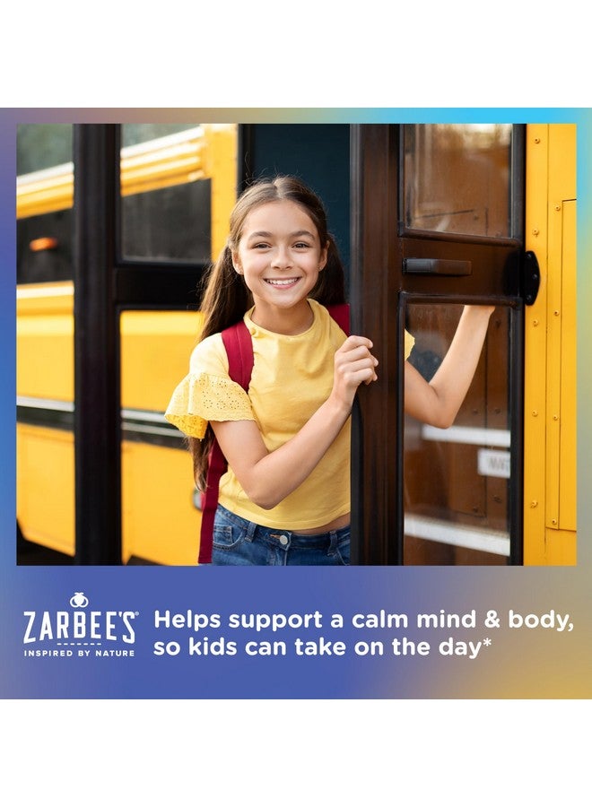 Zarbee's Children's Calm Gummy, Supports a Calm Mind & Body for Kids Ages 5+, Made with Magnesium, Chamomile & Vitamin B6, Natural Raspberry Flavor, 30 Count Gummies - Image 5