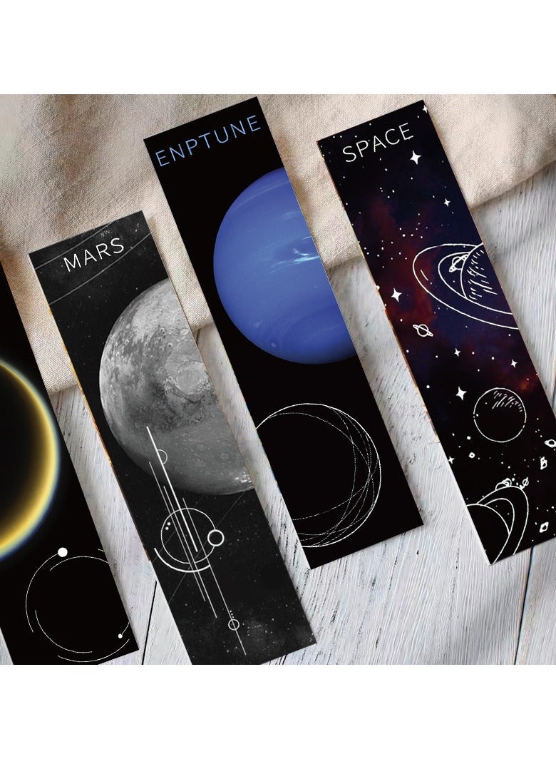30Pcs Space Bookmarks Aesthetic Scenery bookmarks Fantasy Paper Bookmark Earth Day Bookmarks 15 × 4cm, Roaming Space Bookmarks Bulk for Kid Women, Book Lovers - Image 3