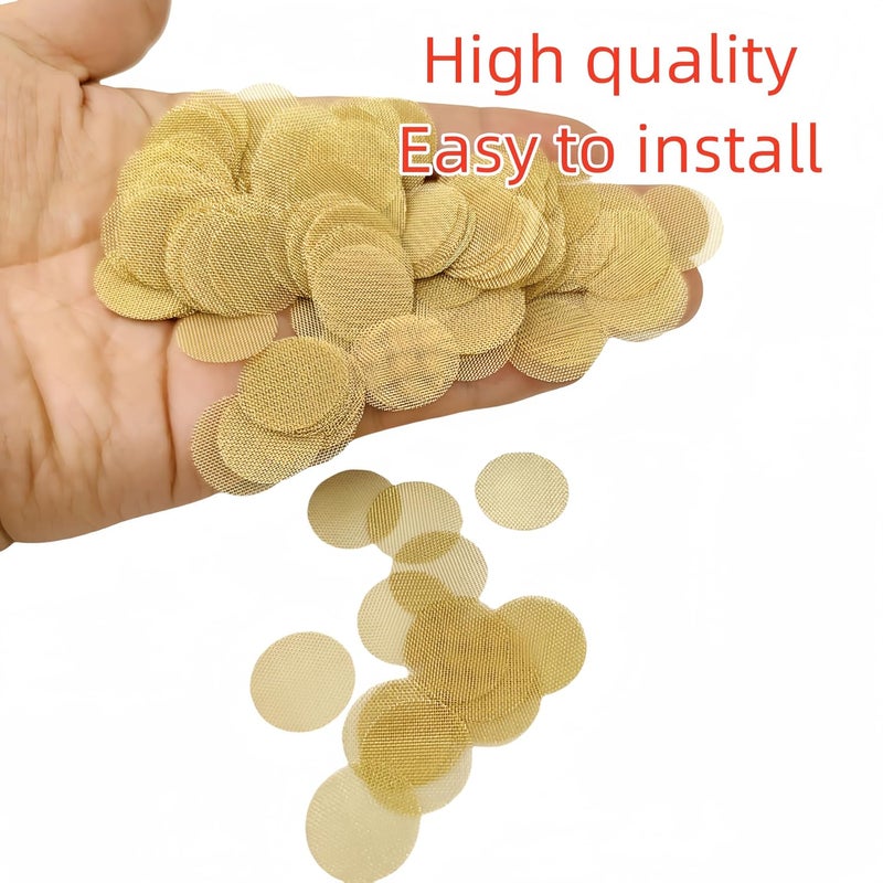 Ruilida Brass Pipe Screens 3/4 Inch 200pcs Premium Thick,0.75" Premium Pipe Screen Filters with Metal Storage Box - Image 4