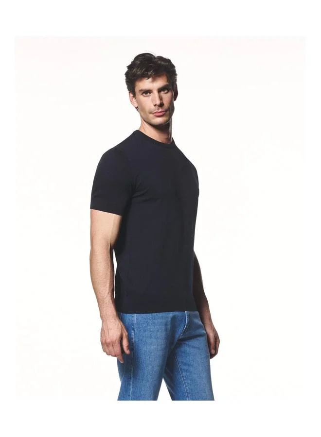 Short Sleeve Knit T‑Shirt.