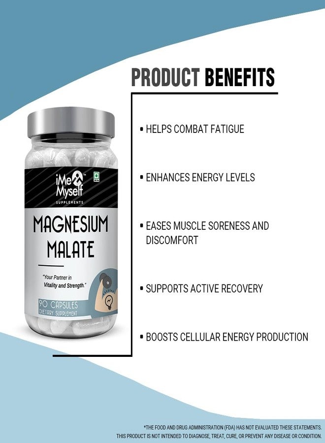 iMeMyself Magnesium Malate Dietary Supplement – 90 Capsules - Image 3
