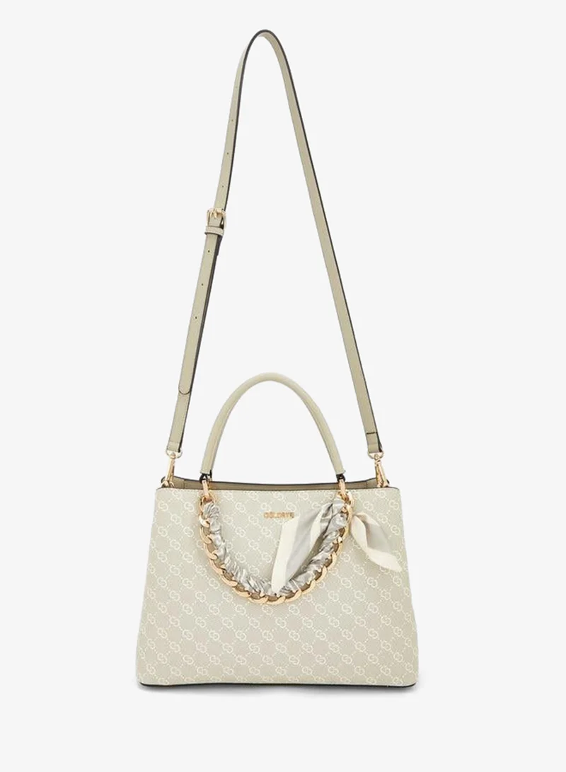Celeste Monogram Print Tote Bag With Detachable Strap