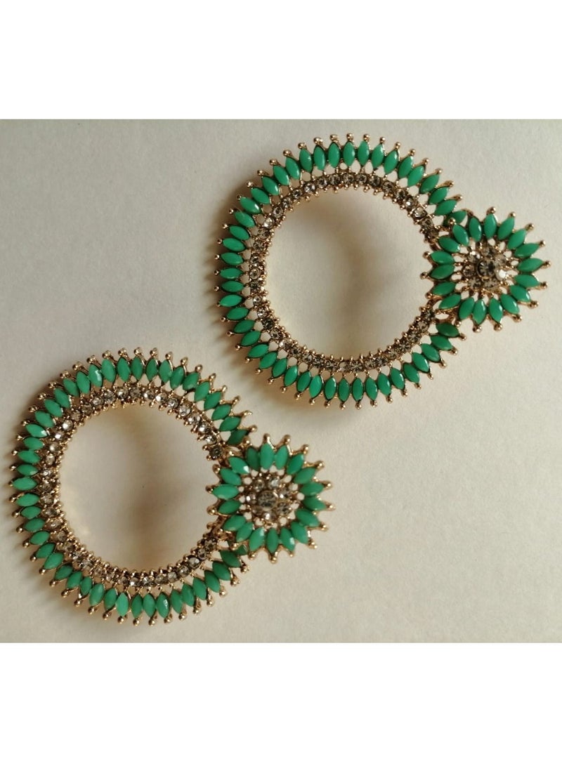 Oxidized Stylish Fancy Party Wear Ethnic Danglers Indian Afghani Earrings - Image 4
