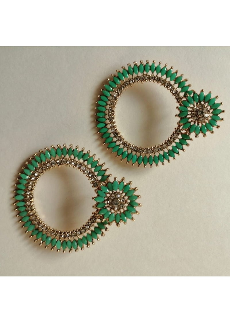 Oxidized Stylish Fancy Party Wear Ethnic Danglers Indian Afghani Earrings - Image 2