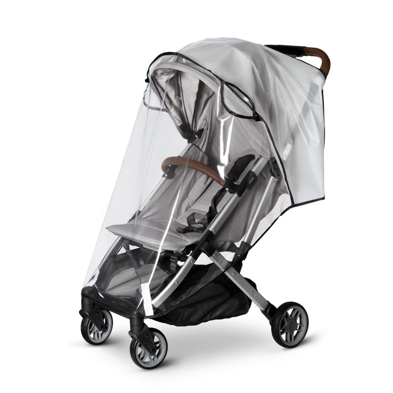 Bemece Baby Stroller Rain Cover Universal Stroller Accessory - Waterproof Windproof Travel Weather Shield Thick & Durable Protect from Dust and Snow with Breathable Ventilation Mesh Clear Visibility - Image 1