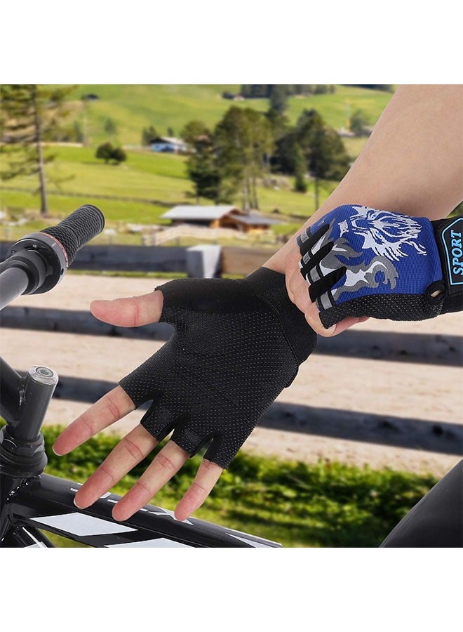 Ant Kids Half Finger Non-Slip Gel Sport Gloves for Children Cycling Riding Outdoor Activities Shock Absorbing Gloves for Everyday Use - Image 5
