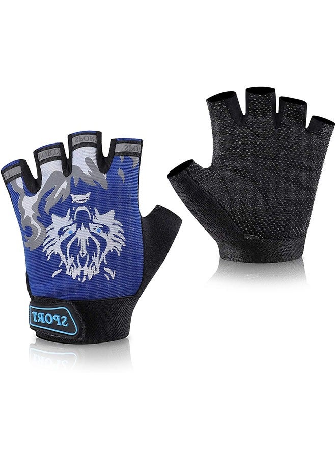 Ant Kids Half Finger Non-Slip Gel Sport Gloves for Children Cycling Riding Outdoor Activities Shock Absorbing Gloves for Everyday Use - Image 1