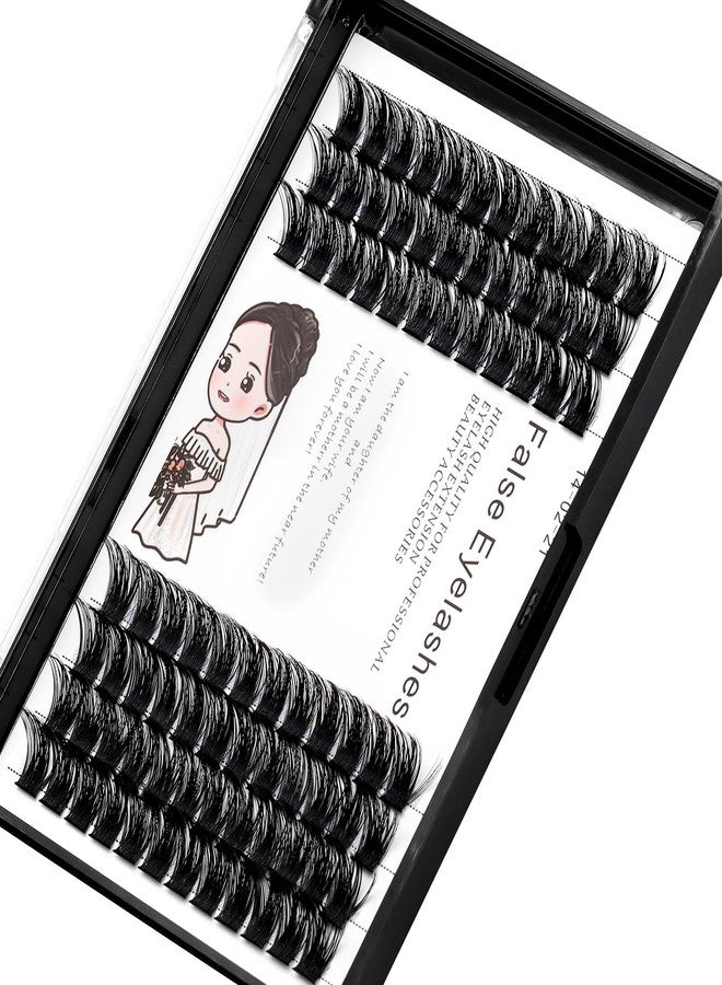 Bodermincer 84 Clusters Large Pack D Curl Volume Lashes Set Wide Cluster False Eyelash DIY Eyelash Extension Individual Lash Girl Women Home Eyelash Extension (12mm) - Image 4