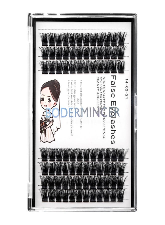 Bodermincer 84 Clusters Large Pack D Curl Volume Lashes Set Wide Cluster False Eyelash DIY Eyelash Extension Individual Lash Girl Women Home Eyelash Extension (12mm) - Image 2