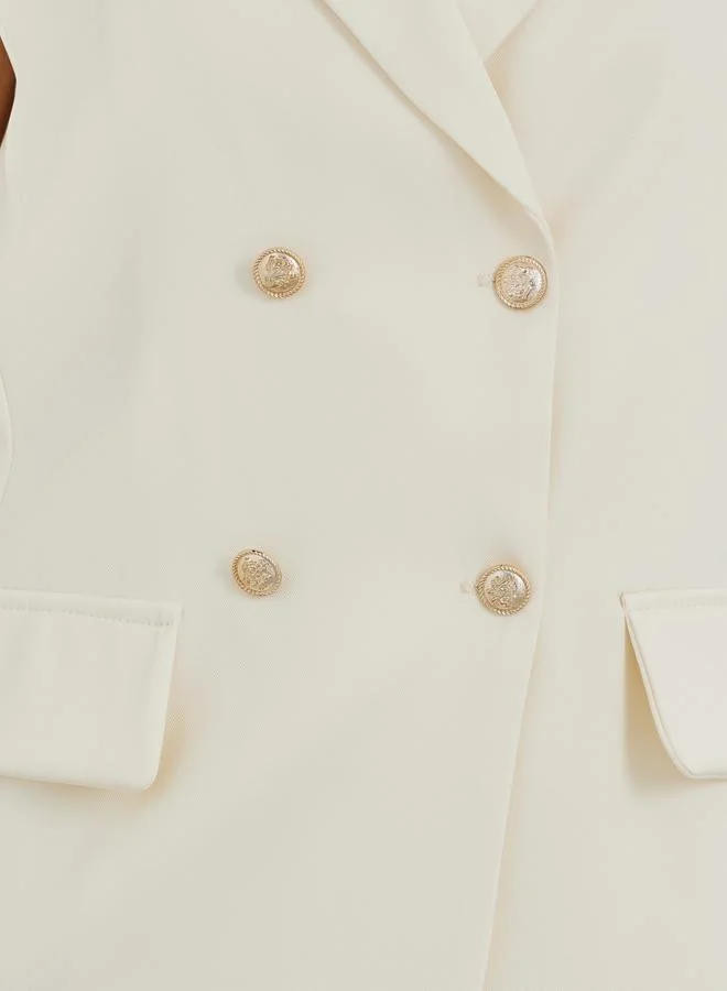 Styli Styli Regular Fit Double Breasted Cape Sleeve Blazer
