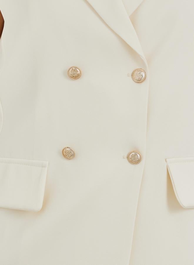 Styli Regular Fit Double Breasted Cape Sleeve Blazer - Image 4