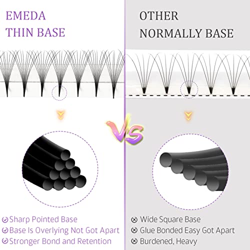 EMEDA 180 Fans Premade Fans Eyelash Extensions Thin Base 10D Stable D Curl Pointy Base Premade Lash Extensions Fans Pre Fanned Volume Lash Extensions 10D 007 D 814mm - Image 5