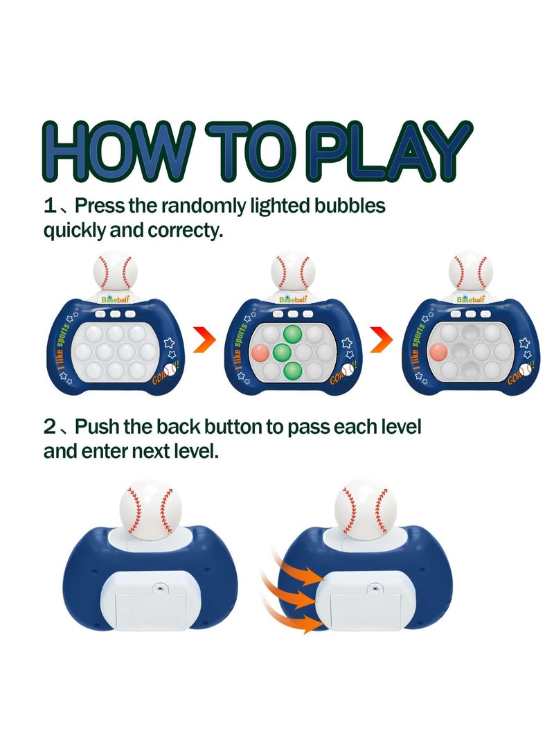 general 2024 New Quick Push Pop It Game,Upgraded 20 Game Modes, Pop it Game Light Up Fidget Toys Pro for Kids Adults, Fast Push Game, Quick Push Pop Game with 360° Rotate Baseball, Birthday Gift - Image 2