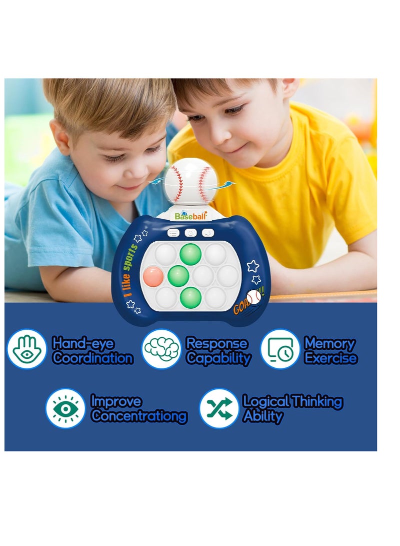 general 2024 New Quick Push Pop It Game,Upgraded 20 Game Modes, Pop it Game Light Up Fidget Toys Pro for Kids Adults, Fast Push Game, Quick Push Pop Game with 360° Rotate Baseball, Birthday Gift - Image 3