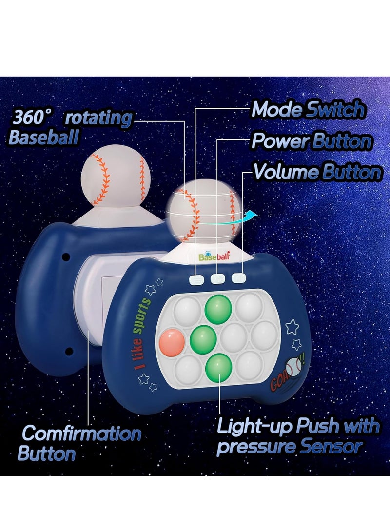 general 2024 New Quick Push Pop It Game,Upgraded 20 Game Modes, Pop it Game Light Up Fidget Toys Pro for Kids Adults, Fast Push Game, Quick Push Pop Game with 360° Rotate Baseball, Birthday Gift - Image 4